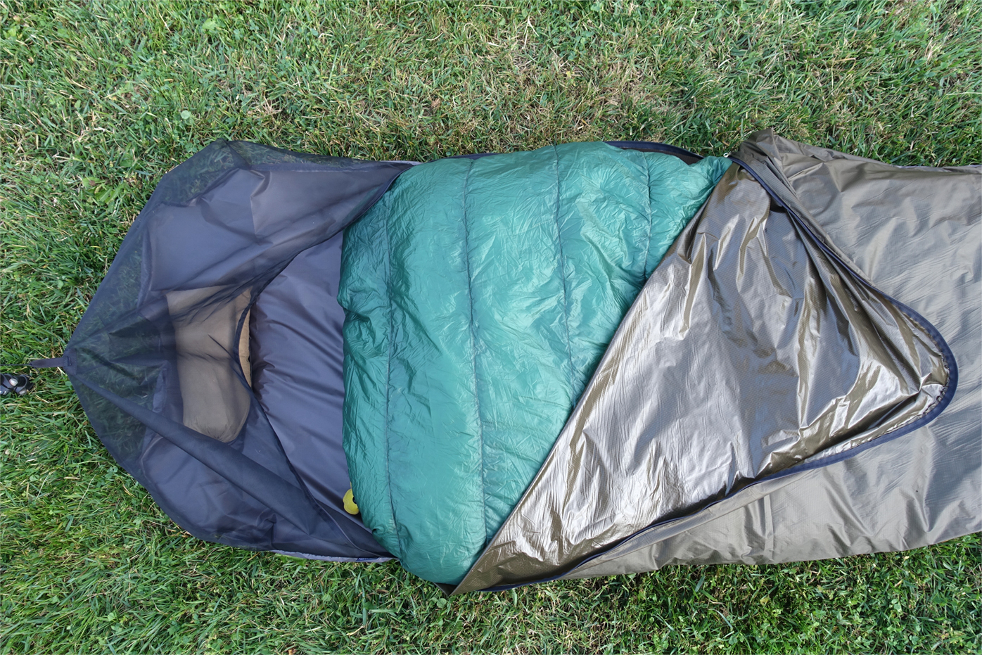 side zipper ultralight bivy